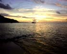 coucher de soleil en baie d`opunohu